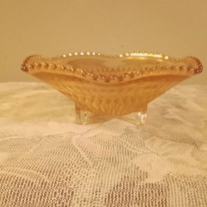 Marigolds Carnival Glass Candy Dish